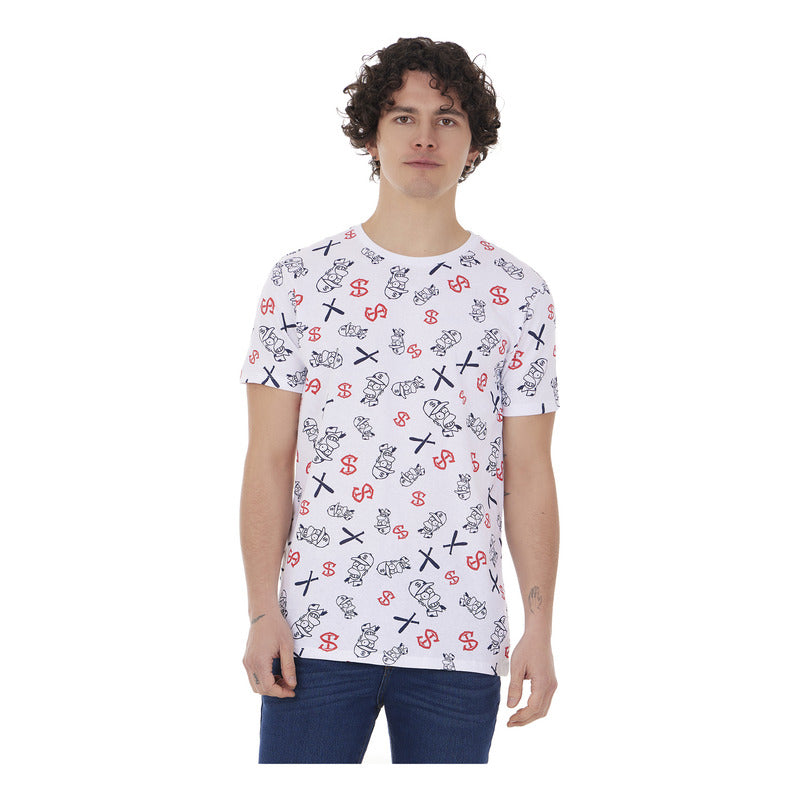 Playera Hombre Estampado Homero Simpson