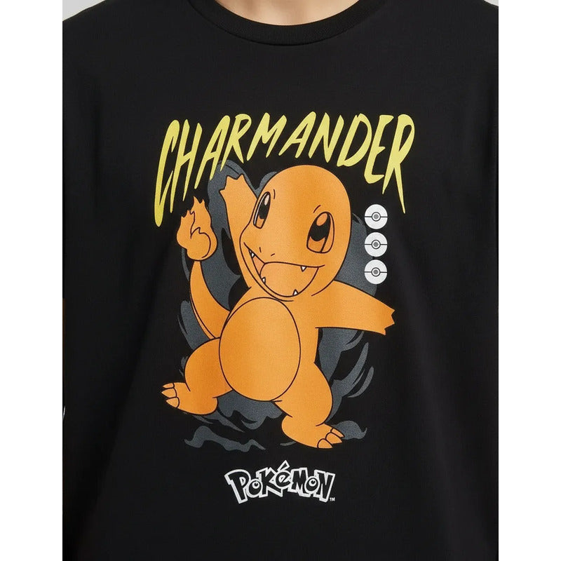 Playera Pokémon Juvenil Para Niño Modelo 848