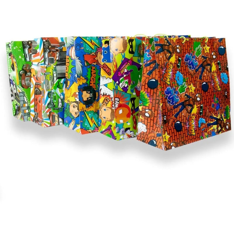 80 Bolsas Para Regalo, Papel Couché, Surtido De Modelos