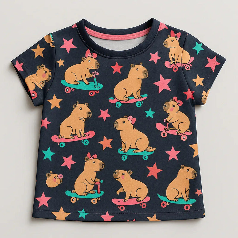 Blusa Estampado Capibara Para Niña