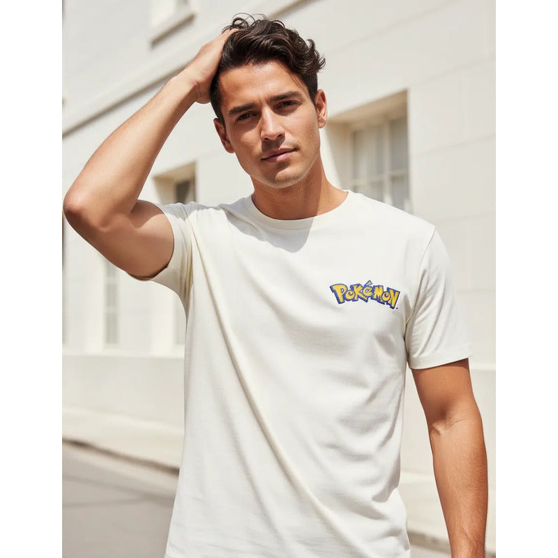Playera Beige Pokemon Squirtle Hombre 90607