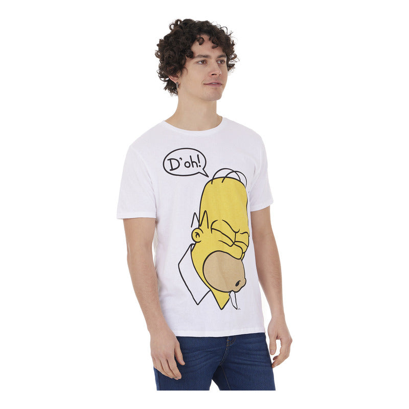 Playera Hombre Estampado Homero Simpson