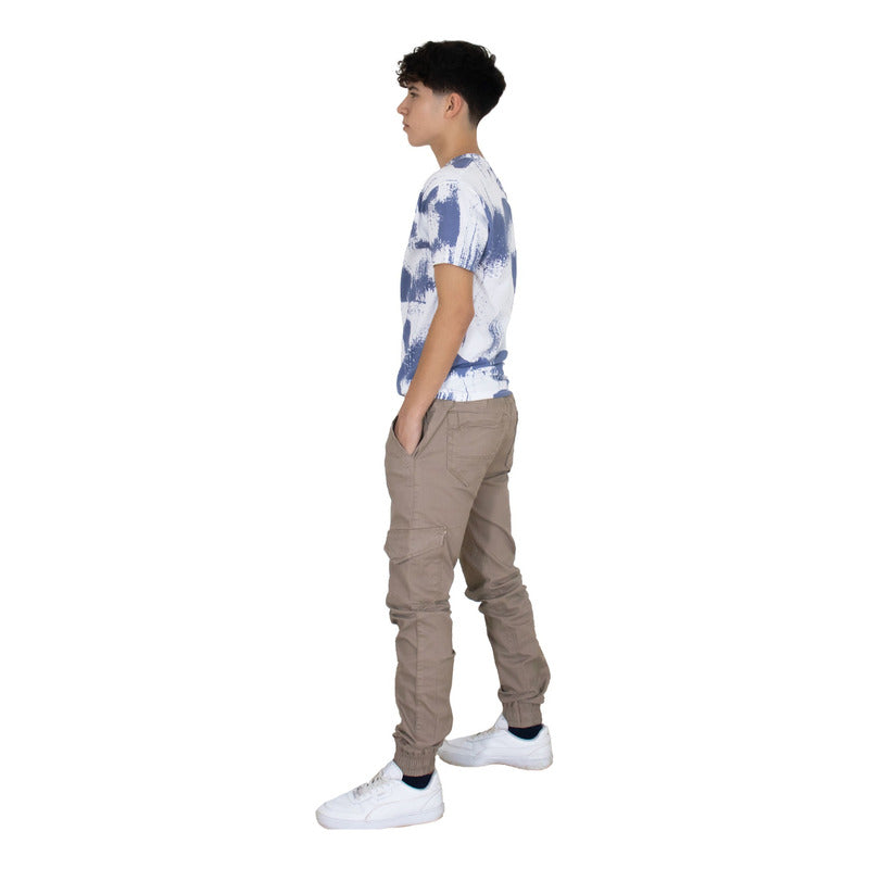 Jogger Gab Fosil Beige Hombre