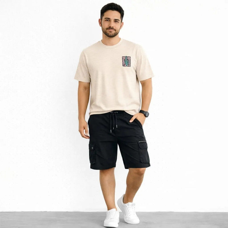Playera Hombre 891dc Jaq Rayas