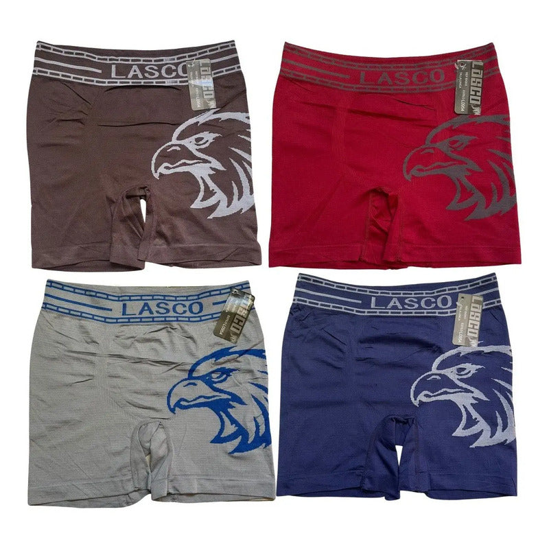 12 Piezas De Boxer Largo Strech Lycra Hombre Microfibra