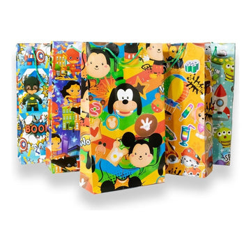 36 Bolsas Para Regalo, Papel Couché, 3 Tamaños Paquete