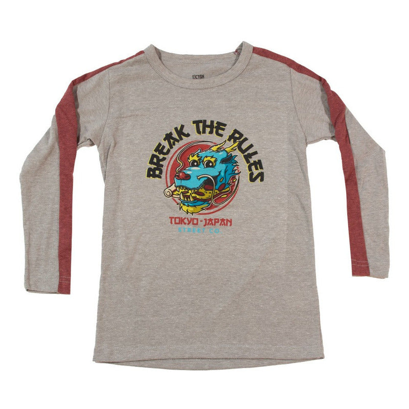 Playera Manga Larga Oi22 Para Niño