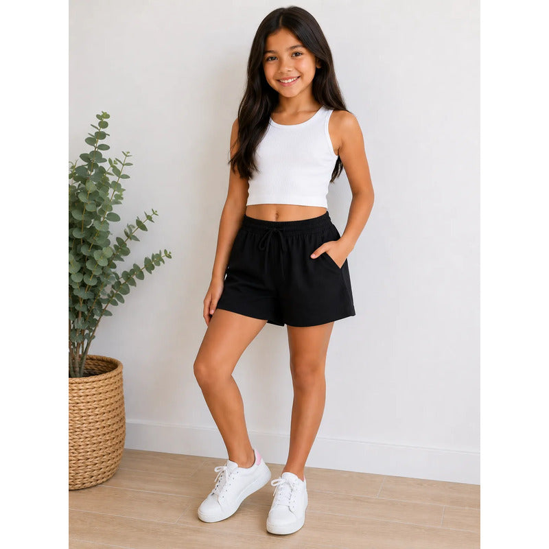 Pack De 5 Short Basico Para Niña