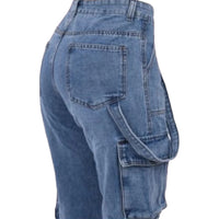 Mom Jeans Mujer Estilo Cargo