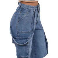 Mom Jeans Mujer Estilo Cargo