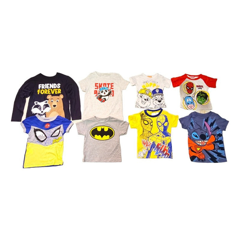 Paquete Mayoreo 350 Playeras Surtido En Generos