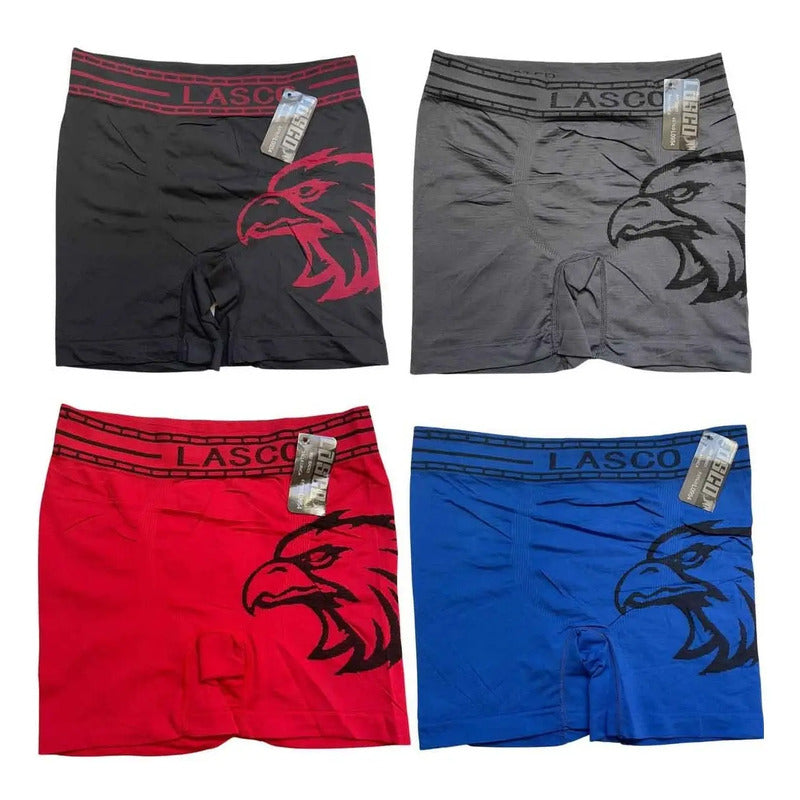12 Piezas De Boxer Largo Strech Lycra Hombre Microfibra