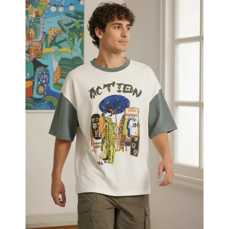 Playera Hombre 891dk Oversize