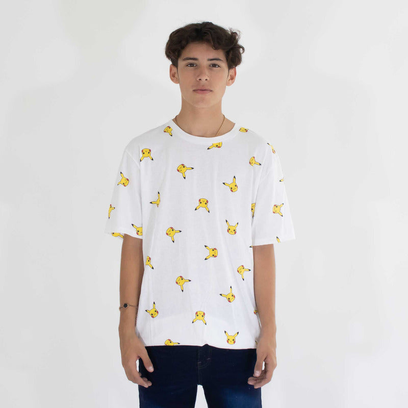 Playera Hombre Est Pikachu Pokemon