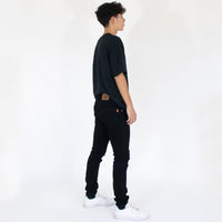 Jeans Skinny Negro Para Hombre