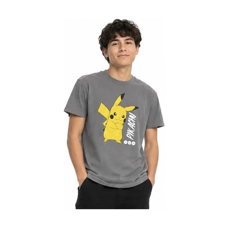 Playera Pokémon Juvenil Para Niño Modelo 848
