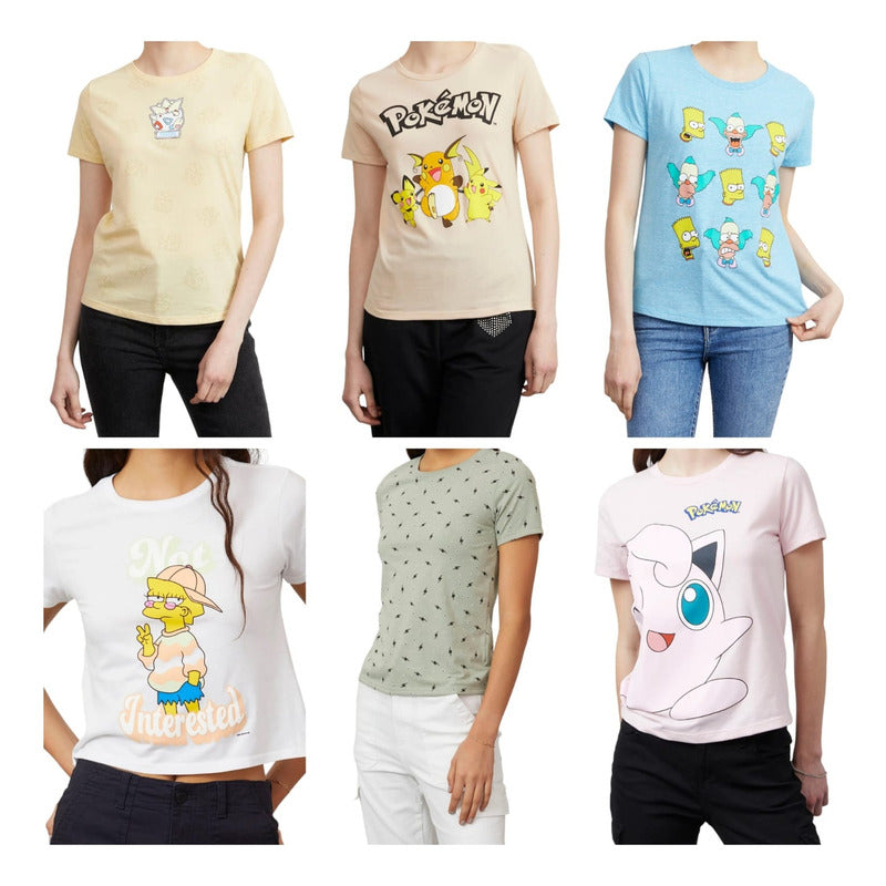 Paquete De 4 Playeras Estampadas