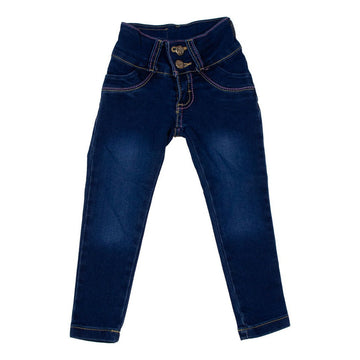 Jeans Liso Dos Botones Para Niña