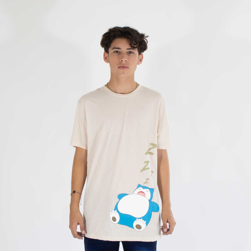 Playera Hombre Est Snorlax Pokemon