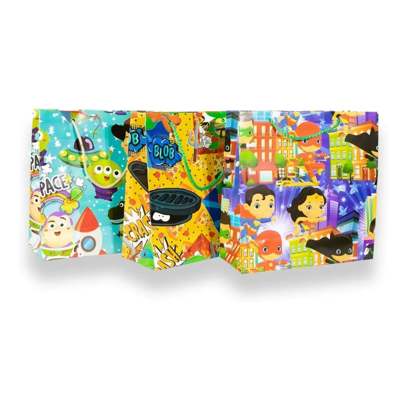 80 Bolsas Para Regalo, Papel Couché, Surtido De Modelos