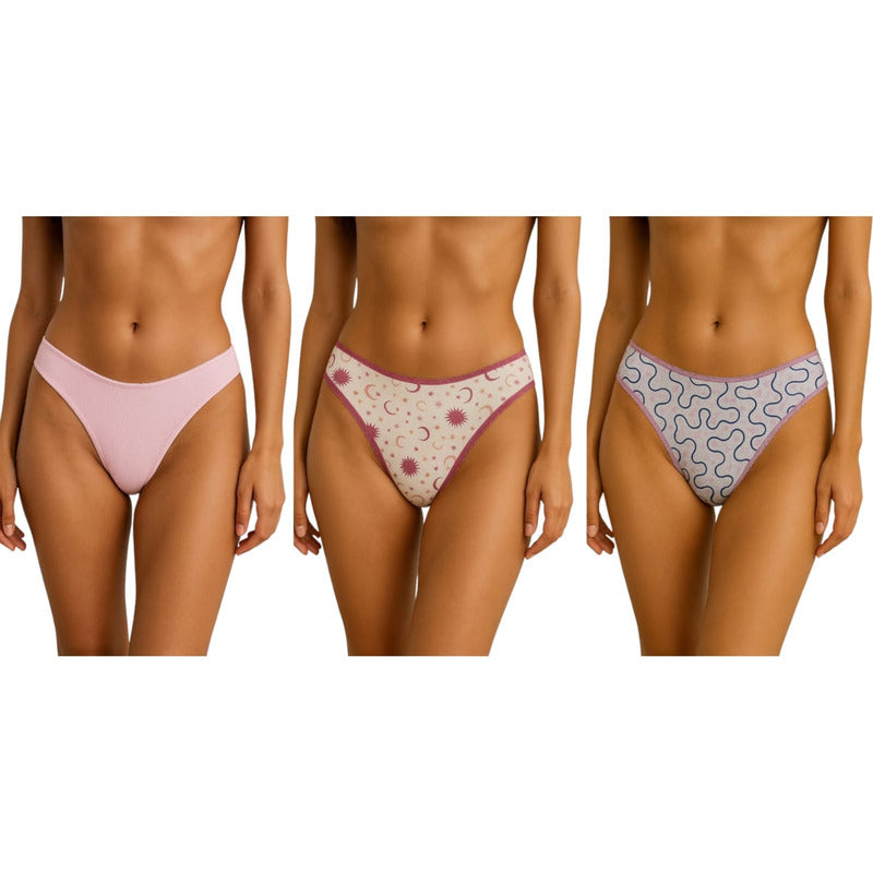 Paquete De 3 Bikinis O Cheekie O Bragas Para Mujer