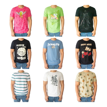 12 Playeras Basicas Lisas Surtido Paquete Armado Para Hombre