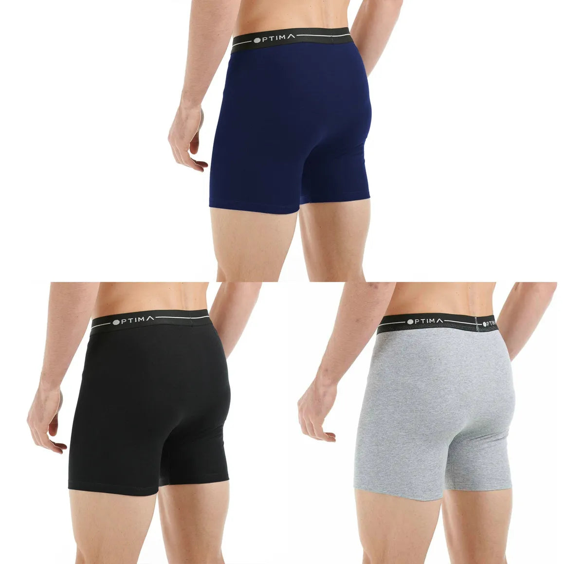 Paquete De 6 Piezas De Boxer Largo Algodon Para Hombre