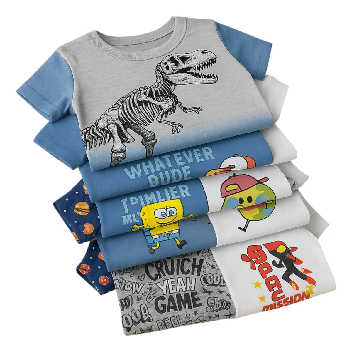 Paquete De 4 Playeras Estampadas