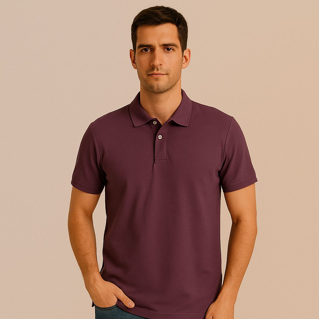 Polo Hombre 370je Pique Lila