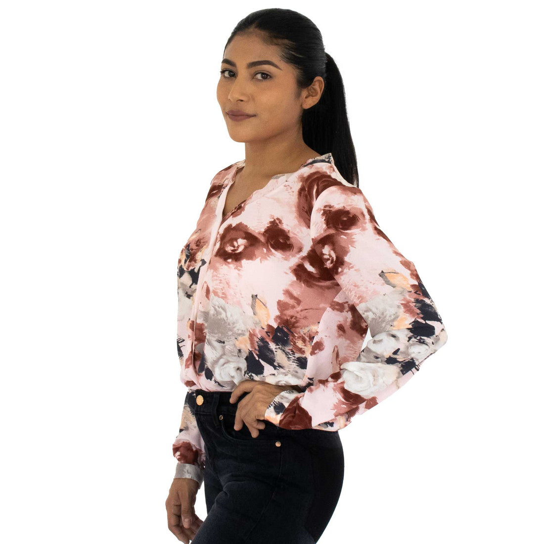 Blusa Manga Larga Pink