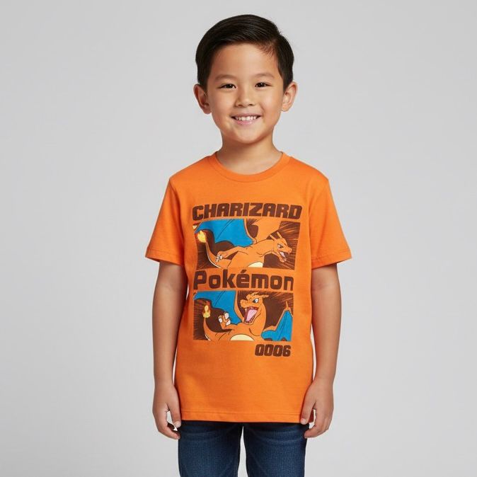 Playera Nno 836yn Pokemon Naranja