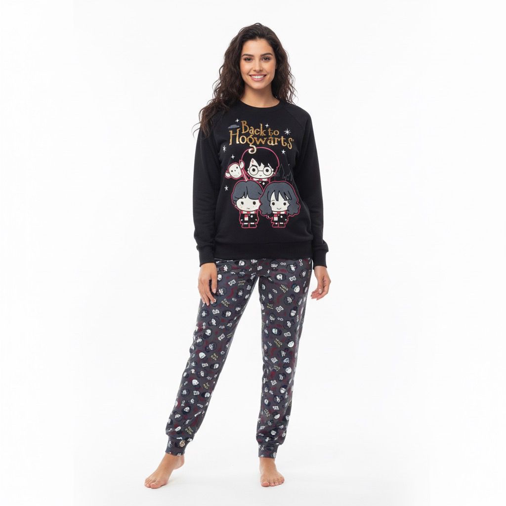Pijama Mujer 838pf Ml Harry Potter Negro