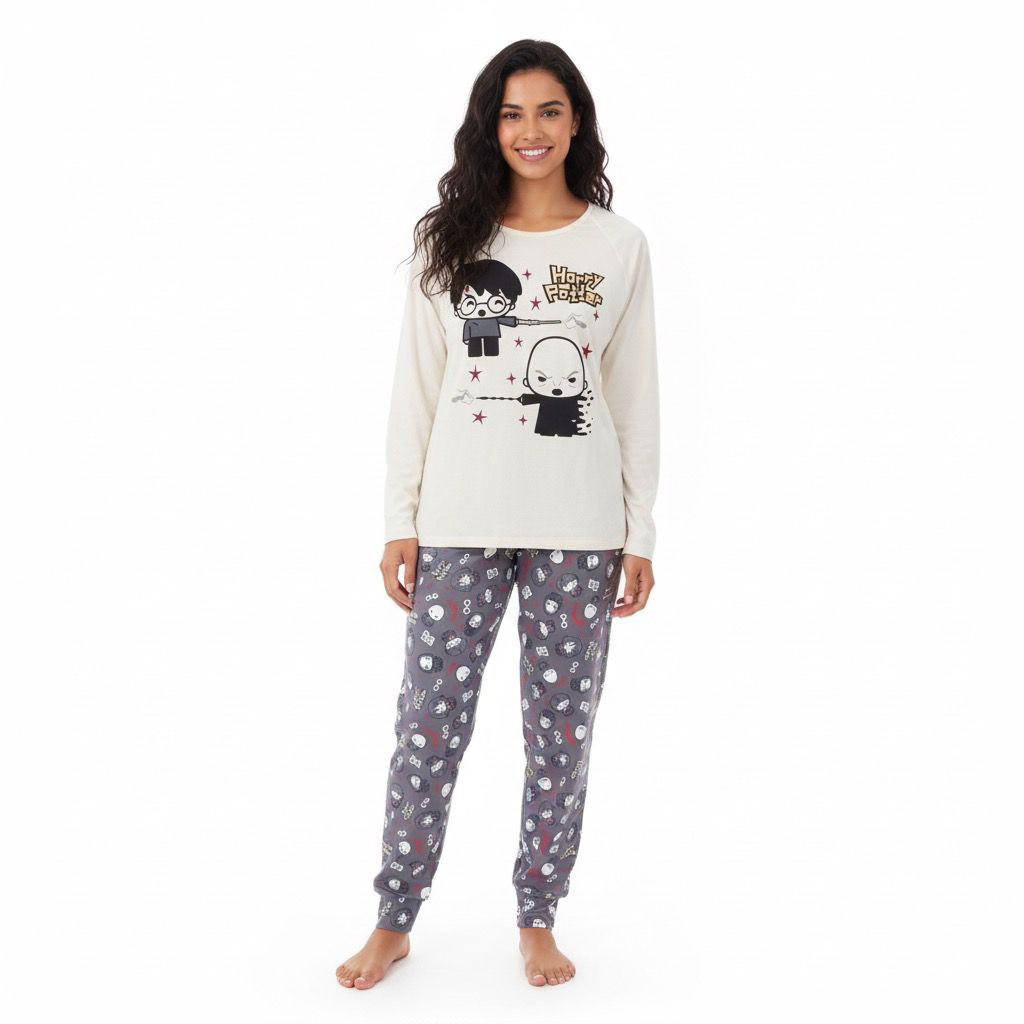 Pijama Mujer 838pg Ml Harry Potter Hueso