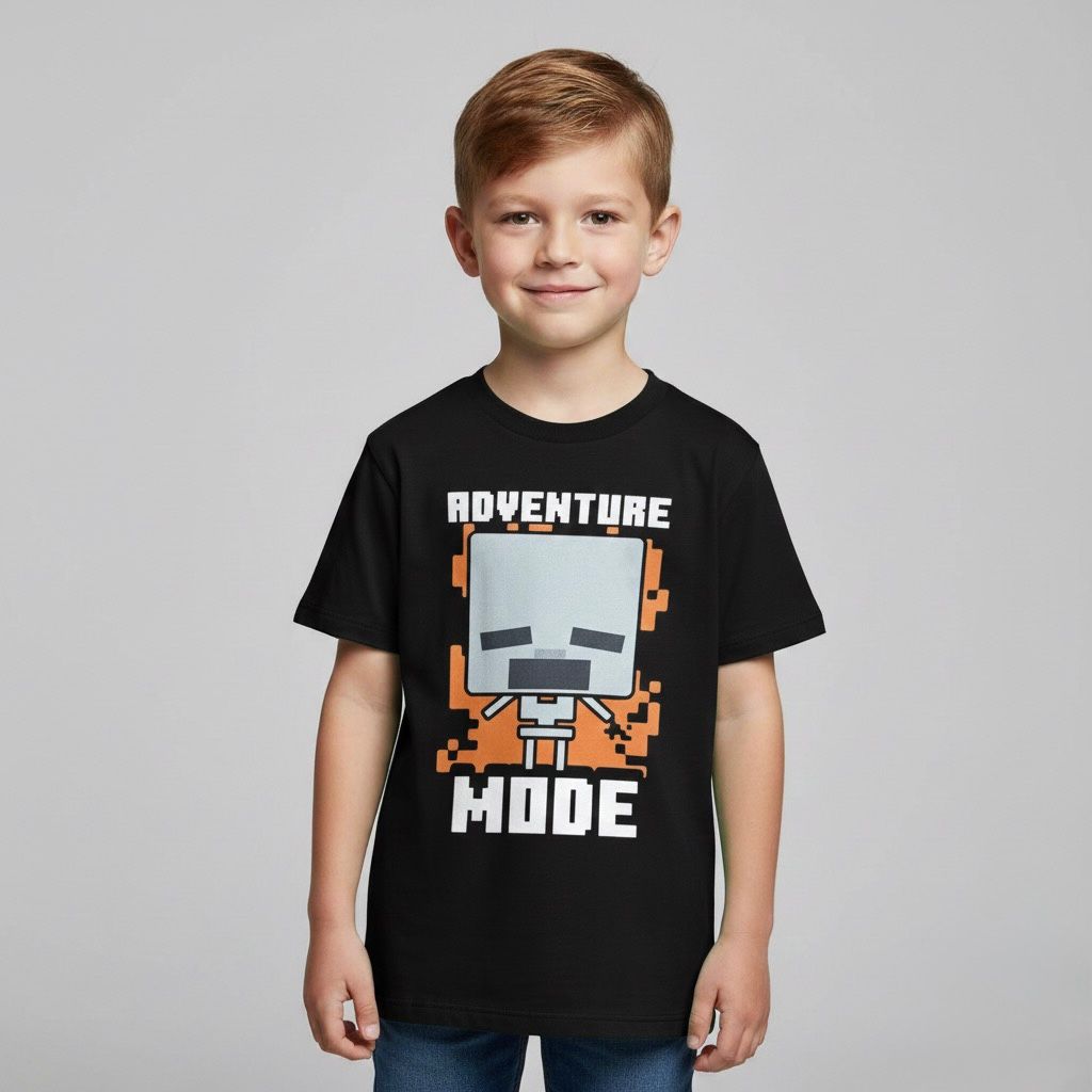 Playera Nno 839mz Minecraft Negro