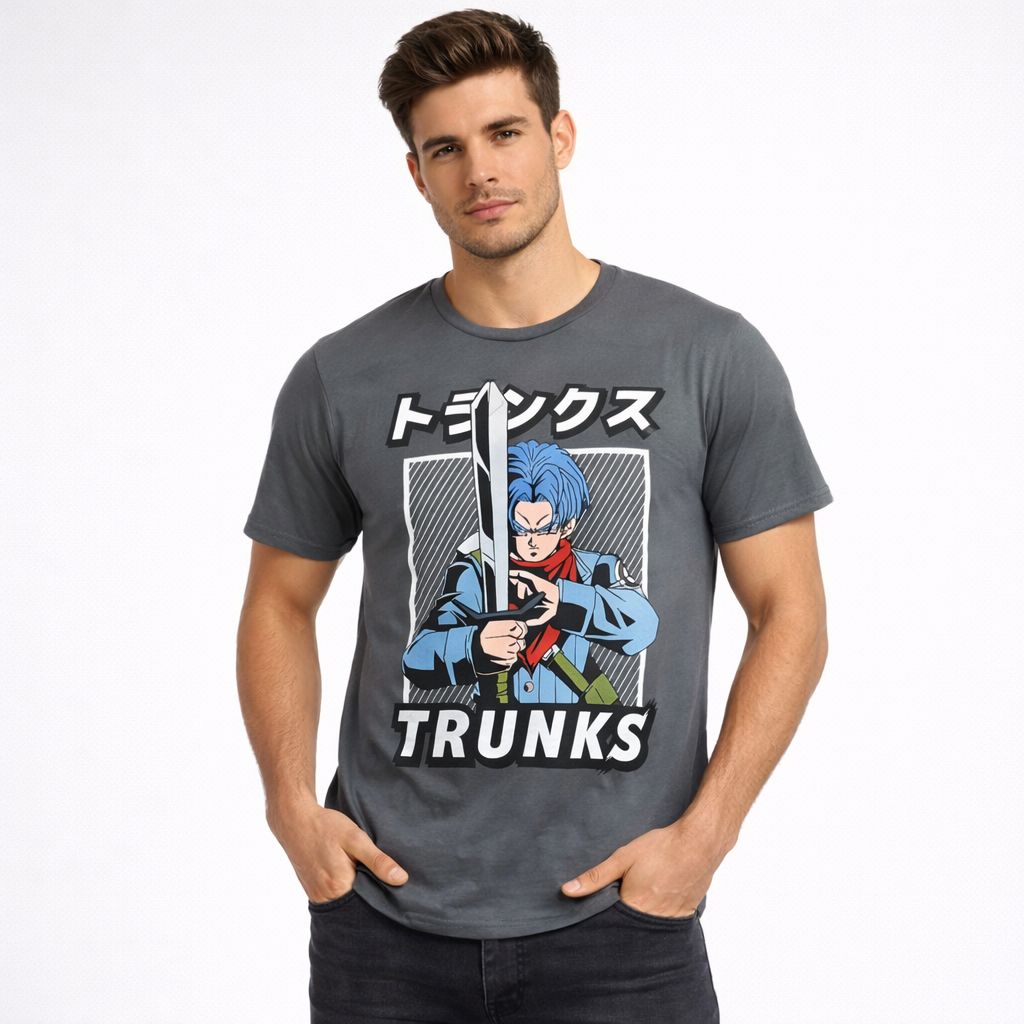 Playera Hombre 846ci Dragon Ball Super Trunks Gris S