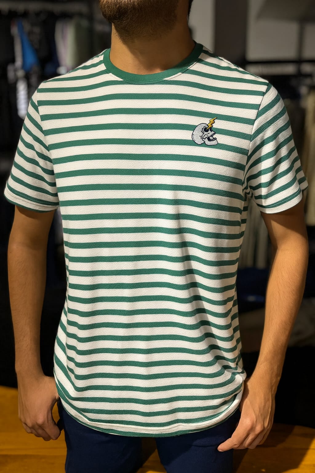 Playera Hombre 878ev Calaca Rayo