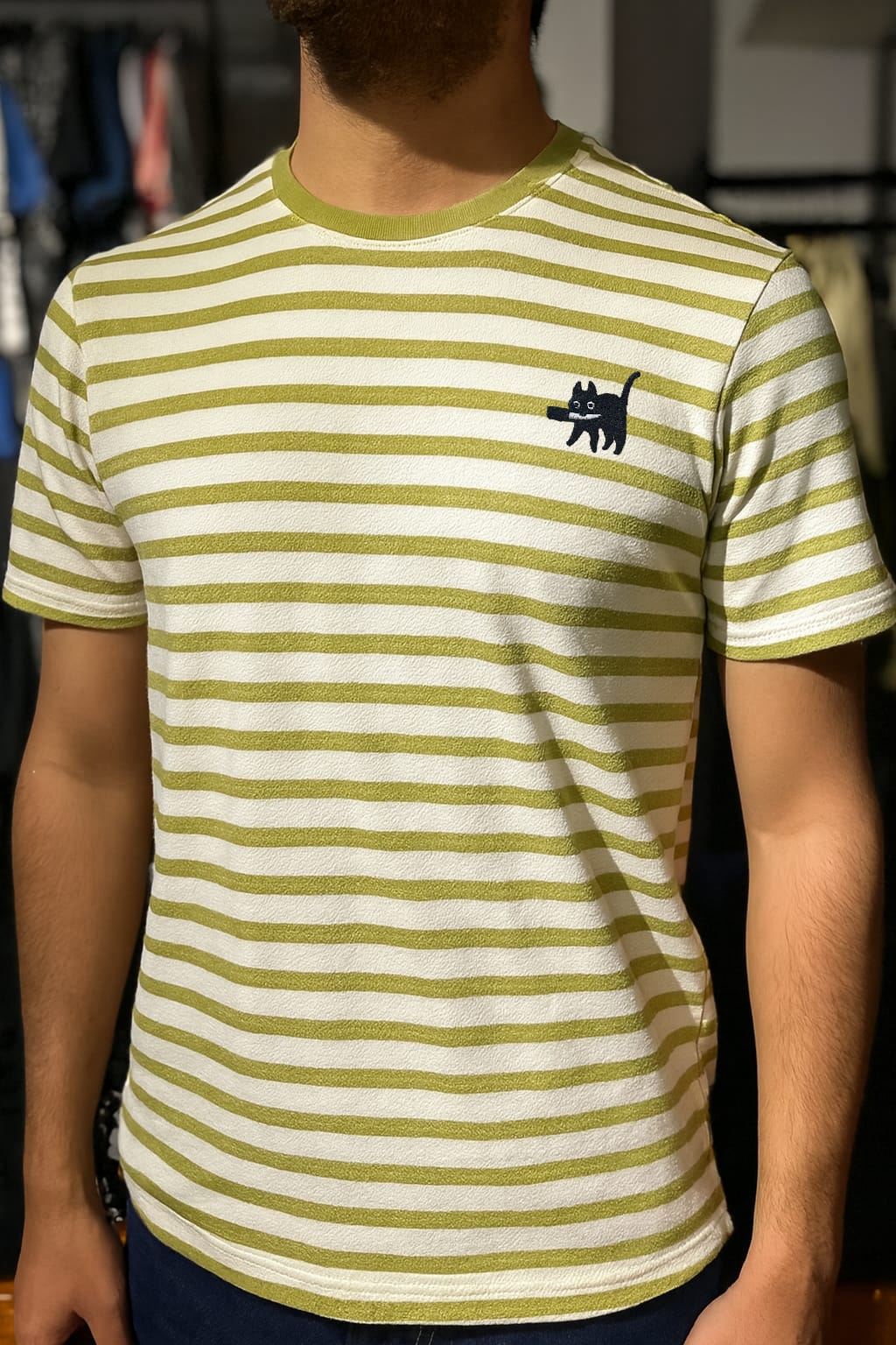 Playera Hombre 878ev Gatito