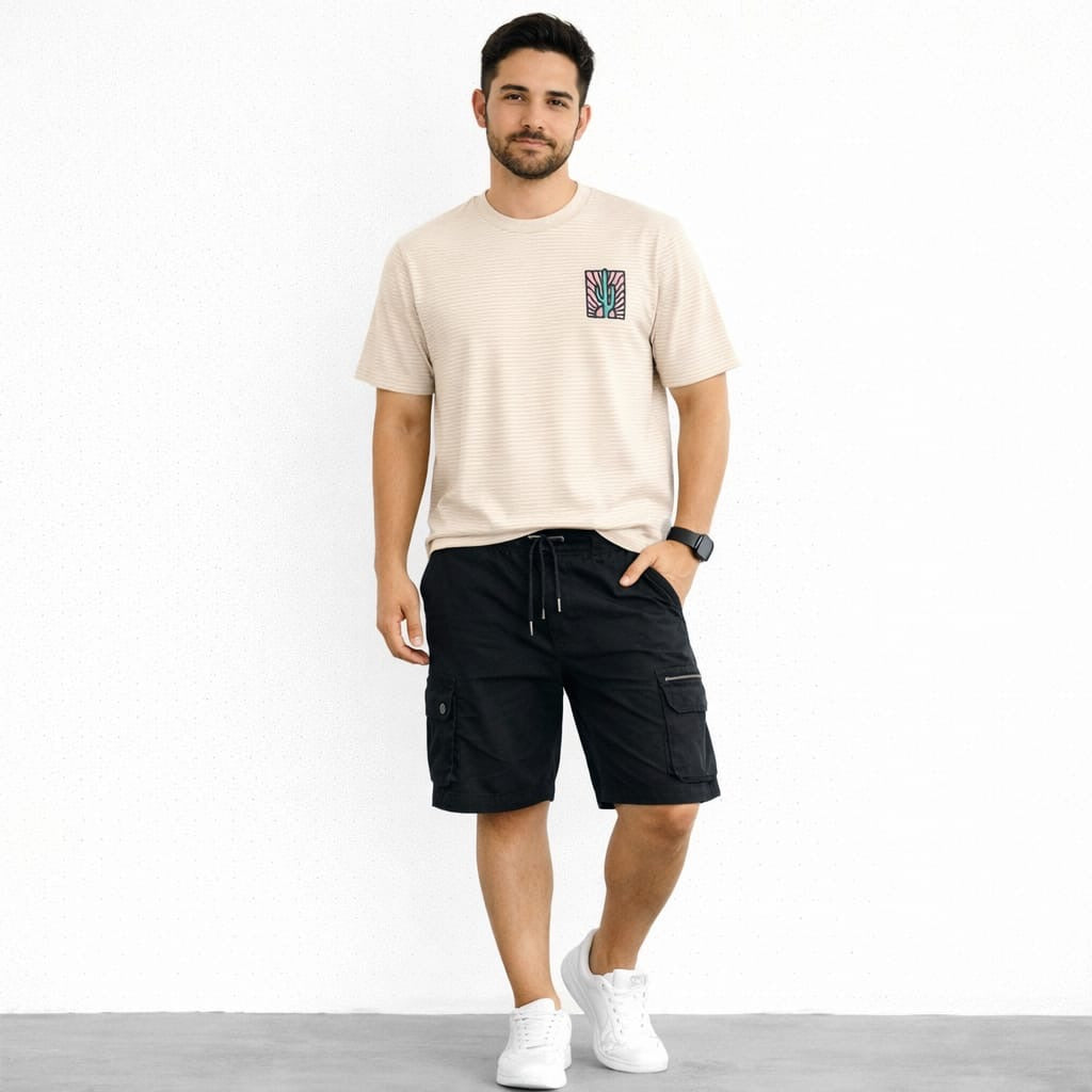 Playera Hombre 891dc Jaq Rayas