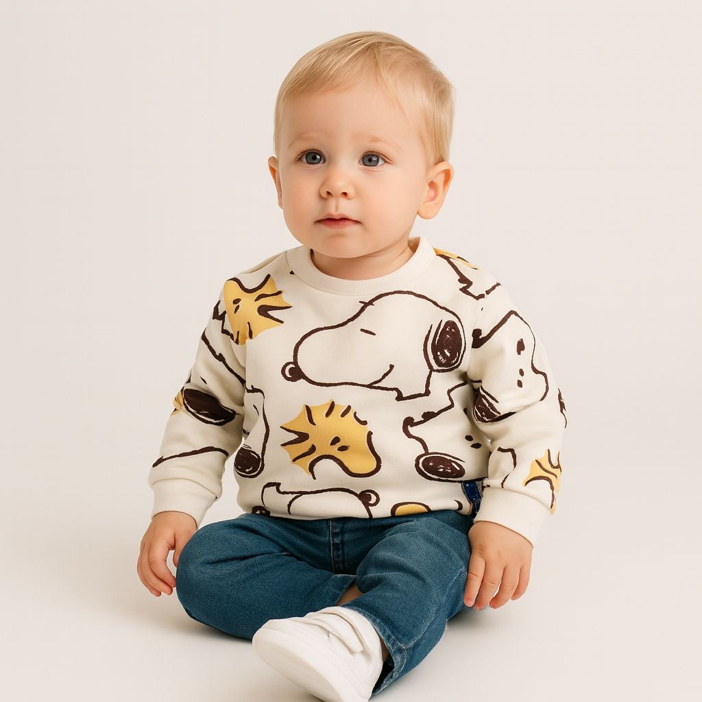 Sudadera Beige Snoopy Bebo 90364
