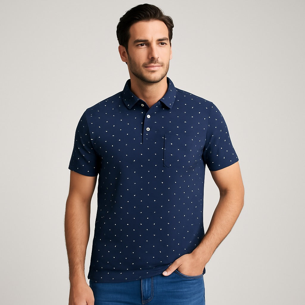 Playera Polo Azul Para Hombre 90533