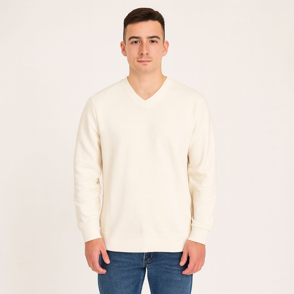 Sudadera Beige Liso Cv Hombre 90538