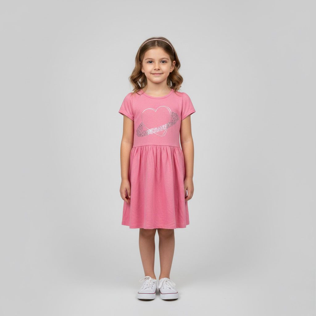 Vestido Rosa Estam Corazon Nna 90571