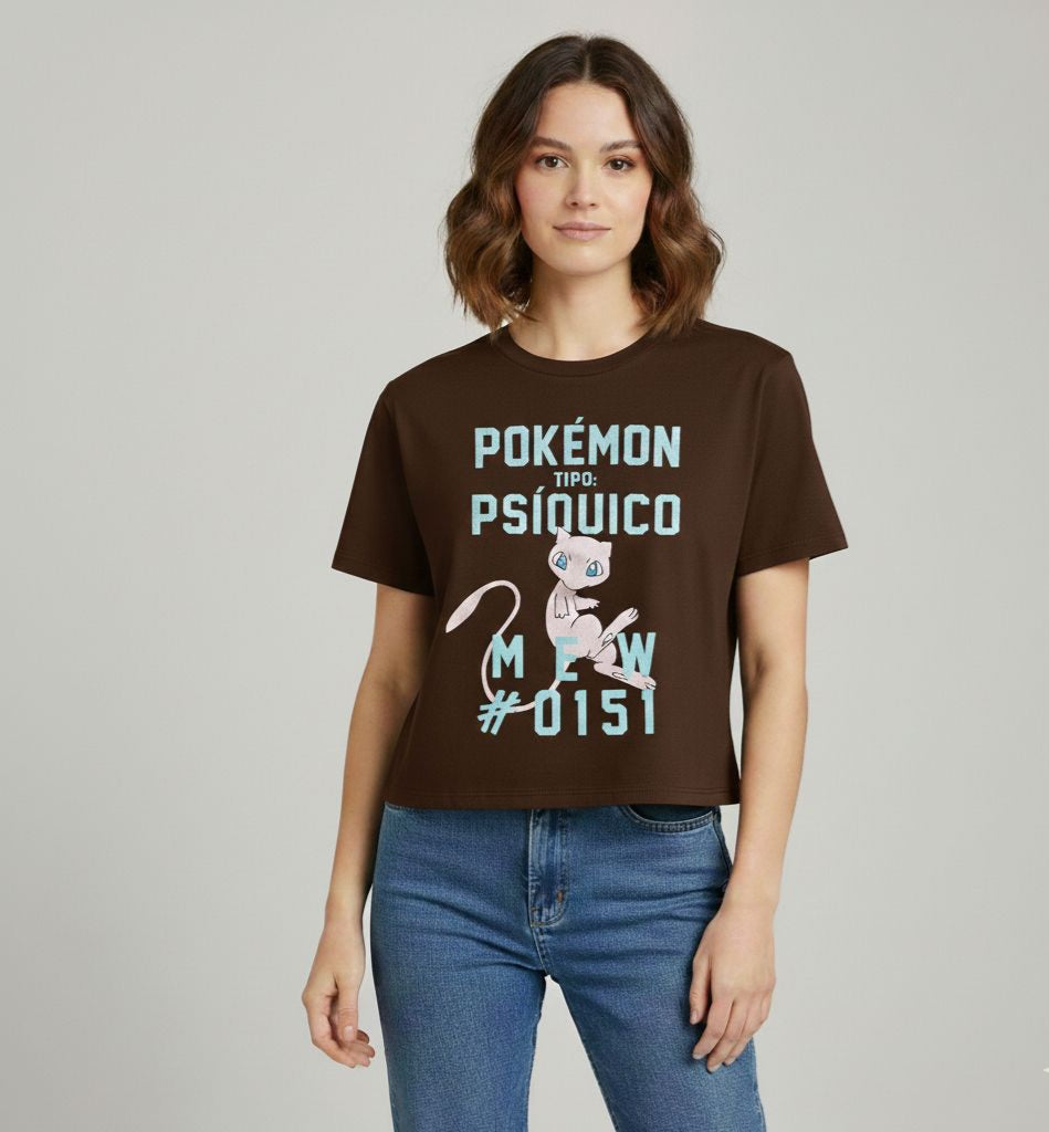 Playera Cafe Pokemon Mew Mujer