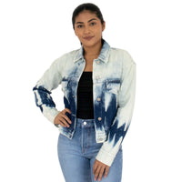 Cazadora Crop Tie Dye Demin