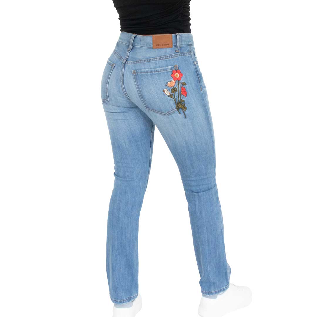 Jeans Bordado Flor