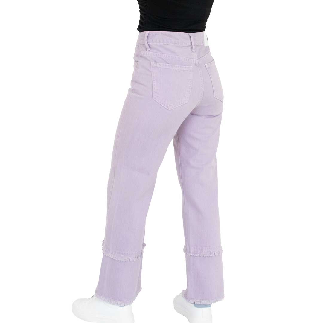 Mom Jeans Liso Lila