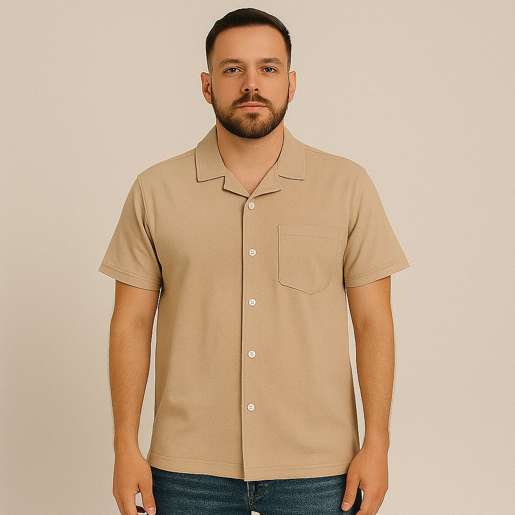 Camisa Caqui Hombre Afi25708caq