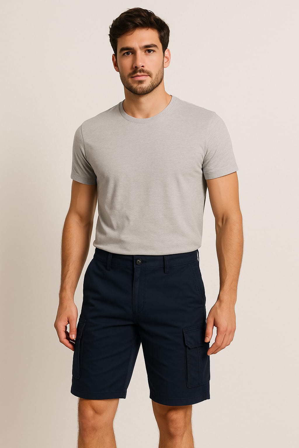 Bermuda Azul Cargo Fosil Hombre