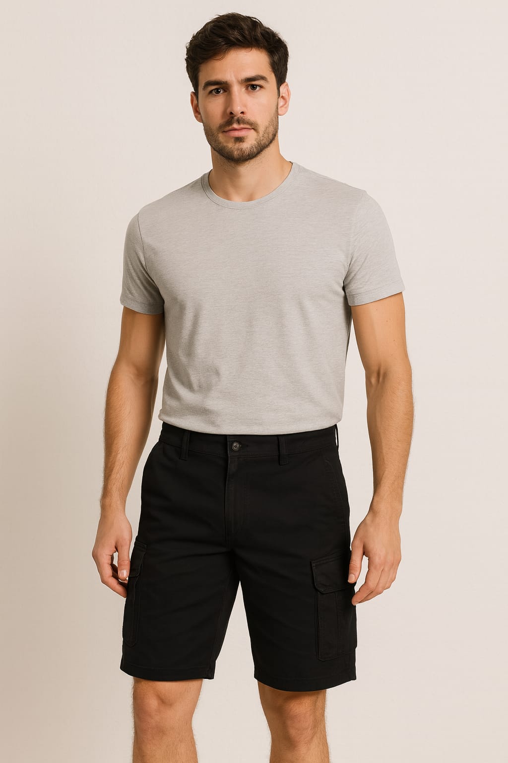 Bermuda Negro Cargo Fosil Hombre