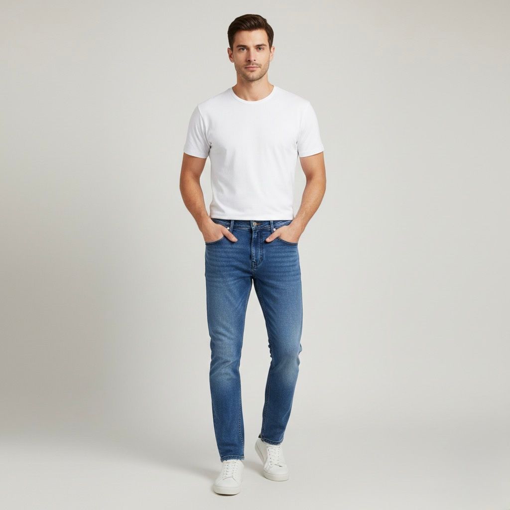 Jeans Deslavado American Gl Hombre
